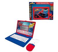 Lexibook, Marvel Spider-Man, Ordinateur Portable éducatif bilingue, Anglais et Italien, 164 activités, mathématiques, Jeux de logique, Mode Musique, écran LCD, Rouge/Bleu, JC601SPi5LXB