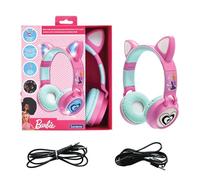 Lexibook - Mattel Barbie - Casque Audio 2-en-1 Bluetooth et Filaire, Rechargeable avec Effets Lumineux, Son stéréo, Pliable, réglable, lumières LED - HPBTKTBBLXB