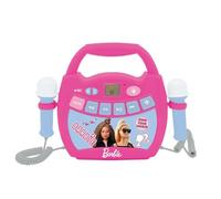 Lexibook, Mattel Barbie, Lecteur Musical karaoké Portable pour Enfants, Micros, Effets Lumineux, Bluetooth®, Changement de Voix, Batterie Rechargeable, Rose, MP320BBZLXB