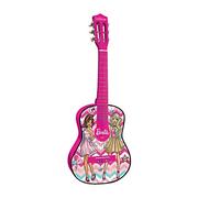 Lexibook - Mattel Barbie - Ma première Guitare Acoustique en Bois, 6 Cordes en Nylon, 53 cm, Guide d'apprentissage Inclus, Rose, K2000BB_01