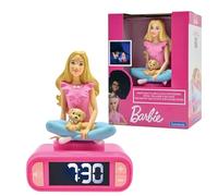Lexibook, Mattel Barbie, Réveil veilleuse Barbie, Sons et mélodies, Ecran LCD rétro-éclairé, Lumineux, Snooze, Rose, RL800BBLXB