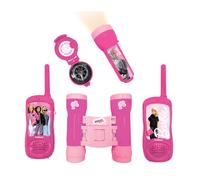 Lexibook Mattel Barbie - Set d'aventurier pour Enfants, Talkie-Walkies 120m, Jumelles, Boussole, Lampe Torche, RPTW12BBLXB