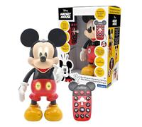Lexibook - Disney - Robot Mickey bilingue Français/Anglais, 100 Quiz éducatifs, Effets de lumière, Danse, programmable, articulé, Noir/Rouge - MCH01i1LXB