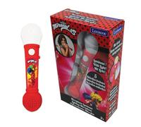 Lexibook, Microphone Miraculous Lumineux pour Enfant, Jeu Musical, Haut-Parleur intégré, Effets Lumineux, mélodies de démonstration incluses, Rouge, MIC80MILXB