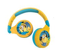 Lexibook Minions Casque Audio Enfant 2-en-1 Bluetooth et Filaire Stéréo sans Fil Filaire Son limité Pliable Ajustable, Jaune, HPBT010DESLXB
