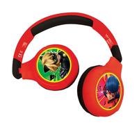 Lexibook Miraculous Casque Audio Enfant 2-en-1 Bluetooth et Filaire - Stéréo, sans Fil, Filaire, Son limité, Pliable, Ajustable, HPBT010MILXB