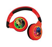 Lexibook Casque audio Miraculous Ladybug Chat Noir - 2-en-1 Bluetooth/filaire pliable rouge/noir