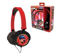 Lexibook, Miraculous Ladybug Chat Noir, Casque Audio stéréo Ladybug, Puissance sonore limitée, Pliable et Ajustable, Rouge, HP015MI