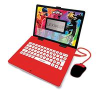 Lexibook, Miraculous Ladybug Chat Noir, Ordinateur Éducatif Bilingue FRANÇAIS/Anglais, Jouet Enfants avec 124 Activités pour Apprendre, S'amuser et Jouer du Piano, Noir/Rouge, JC598MIi1