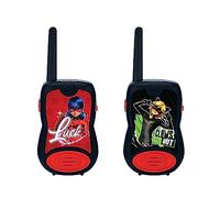 Lexibook, Miraculous Ladybug Chat Noir, Talkies-Walkies 200m, Jeu de Communication pour Enfant, 2 canaux de Communication, Clip Ceinture, Noir/Rouge, TW12MI
