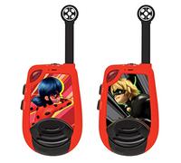 Lexibook, Miraculous Ladybug Chat Noir, Talkies-Walkies numériques portée 2 km pour Enfant, Fonction Morse Lumineux, Clip Ceinture, à Piles, Rouge, TW25MI