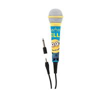 Lexibook, Moi Moche et méchant, Microphone Minions pour Enfant, Jeu Musical, câble Long, connecteur et Adaptateur Inclus, Haute sensibilité, Bleu/Jaune, MIC100DES