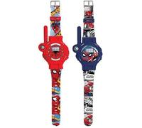 Lexibook, Spider-Man, Montres Talkie-Walkies, 2 pièces, portée jusqu'à 200m, Lampe de Poche, Boussole, Rechargeables, Bleu/Rouge, DMWTW1SP