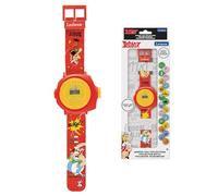 Lexibook Montre digitale Astérix – 20 projections – Bracelet ajustable – Rouge TU