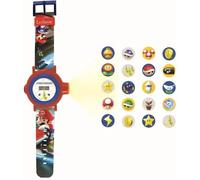Lexibook, Super Mario, Montre Bracelet Ajustable écran Digital avec 20 Projections de l'univers Mario Kart, pour Enfant/Garçon, Rouge/Bleu, DMW050NI