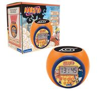 Lexibook, Naruto, Réveil-projecteur avec Fonction Alarme et répétition Snooze, veilleuse avec minuterie, écran LCD, à Piles, Orange, RL977NALXB