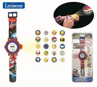 Lexibook - Nintendo Mario Kart Montre Bracelet Ajustable écran Digital avec 20 Projections de l'univers Mario Kart - pour Enfant/Garçon - Rouge et Bleu - DMW050NILXB