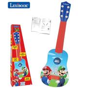 Lexibook Nintendo Mario Luigi Ma première Guitare, 6 Cordes en Nylon, 53 cm, Guide Inclus, Bleu/Rouge, K200NILXB