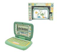 Lexibook, Ordinateur Portable éducatif bilingue Anglais/FRANÇAIS Dinosaure, 40 activités éducatives, JC398DINOi1