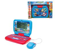 Lexibook, Ordinateur Portable éducatif bilingue Parlant de Paw Patrol, 40 activités, Apprentissage Anglais-Espagnol, Contes animés, méthode de Lecture, Bleu/Rouge, JC398PAi2LXB