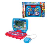 Lexibook, Ordinateur Portable éducatif bilingue Parlant Paw Patrol, 40 activités, 6 catégories d'apprentissage, Histoires animées, Anglais et Italien, Bleu/Rouge, JC398PAi5LXB