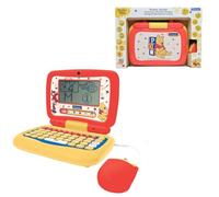 Lexibook, Ordinateur Portable Éducatif Bilingue Winnie l'ourson, 40 Activités Anglais Français, Jeux d'apprentissage et Histoires, Clavier, Souris et Webcam Factice, Rouge/Jaune, JC398WTPi1LXB