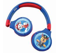 Lexibook - Pat' Patrouille Casque Audio Enfant 2-en-1 Bluetooth et Filaire - Stéréo, sans Fil, Filaire, Son limité, Pliable, Ajustable, Fille/garçon, Rouge/Bleu, HPBT010PALXB