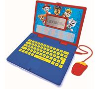LEXIBOOK Paw Patrol JC598PAi JC598PAi Ordinateur Portable éducatif et bilingue Espagnol/Anglais 124 activités, Apprendre à Jouer à des Jeux et à la Musique avec Chase Marshall Rouge/Bleu 102 x 18 x