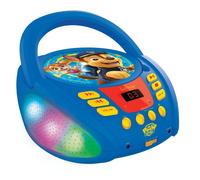 Lexibook Paw Patrol La Pat Patrouille Lecteur CD portable pour Enfants, Prise micro, Entrée line-in, Pile ou Secteur, Bleu/Rouge, RCD108PA 1 boombox/1IM