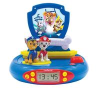Lexibook Paw Patrol La Pat'Patrouille Chase Radio réveil projecteur, Veilleuse intégrée, Projection de l'heure au Plafond, Effets sonores, à Piles, Bleu/Rouge, RP500PALXB