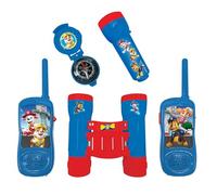Lexibook Paw Patrol Pat' Patrouille - Set d'aventurier Complet pour Enfant, Talkies-Walkies 120m, Jumelles, Lampe-Torche, Boussole, Bleu/Rouge, RPTW12PALXB