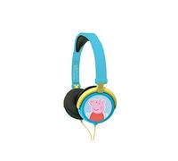 Lexibook, Peppa Pig, Casque audio stéréo, puissance sonore limitée, pliable et ajustable, Bleu/Jaune, HP015PP