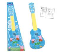 Lexibook, Peppa Pig, Ma première Guitare Acoustique, 6 Cordes en Nylon, 53 cm, Guide d'apprentissage Inclus, Bleu/Jaune, K200PP