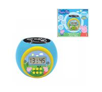 Lexibook Réveil-projecteur Peppa Pig RL977PP – Alarme, Snooze, Veilleuse, LCD, à piles Bleu/Jaune