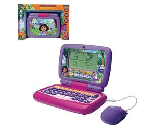 Lexibook, Power Kid® Ordinateur Portable éducatif Parlant bilingue Dora - 40 activités en français et Anglais, Rose, JC398DORi1LXB