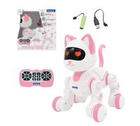 Lexibook – Robot chat Power Kitty Jr. KIT01 – Télécommandé programmable STEM, rose/blanc