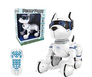 Lexibook Power Puppy - Mon Robot Chien Savant à Dresser - Robot programmable avec télécommande, Fonction Dressage et contrôle gestuel, Danse, Musique, Effets Lumineux, Rechargeable - DOG01