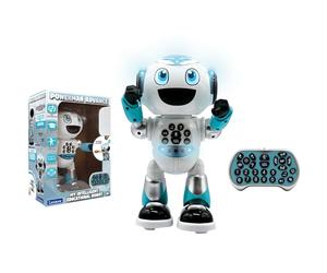 Lexibook, Powerman® Advance Rob28EN Robot télécommandé interactif et éducatif pour enfants, marche, danse, joue de la musique, fait et raconte des histoires, quiz éducatifs, STEM programmable, ROB28EN