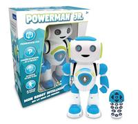 Lexibook - Powerman Jr. Robot Intelligent Qui lit dans Les pensées - Jouet pour garçons et Filles - Powerman Junior Danse Joue de la Musique Quiz Animaux karaoké programmable STEM Vert/Bleu - ROB20FR