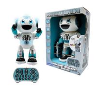 Lexibook Robot programmable Powerman Advance – Quiz, musique, jeux – Avec télécommande – Blanc/bleu