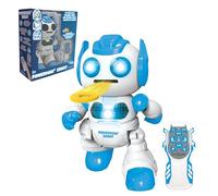 Lexibook Robot Powerman Shoot programmable - Lanceur 12 disques mousse, danse et musique - Bleu