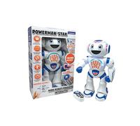 Lexibook Robot télécommandé Powerman Star ROB85FR – Parle et marche, Programmable STEM 4+ Blanc/Bleu