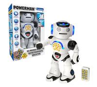 Lexibook Powerman (Version espagnole) - Mon Robot interactif pour Apprendre et Jouer, pour Les Enfants - Danse, Joue de la Musique, raconte des blagues, lit des Histoires, Lance des disques - ROB50ES