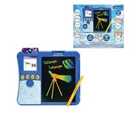 Lexibook, QuizzHit® Draw, Imagier à Cartes interactif Parlant bilingue FRANÇAIS/Anglais avec Tablette à Dessin, 250 Cartes de vocabulaire et Quiz pour Apprendre Les Pays, Les Animaux et Plus, JCR20i1
