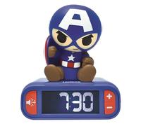 Lexibook Réveil veilleuse digital Captain America 3D lumineux et sonore Enfant