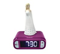 Lexibook - Réveil Veilleuse Elsa La Reine des Neiges 2 pour Enfant, Elsa Lumineuse, Effets sonores Disney Frozen, Réveil pour Enfant, Snooze, Couleur Bleue - RL800FZLXB