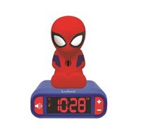 Lexibook - Réveil Veilleuse Spider-Man pour Enfant Spiderman Lumineux Effets sonores Marvel Horloge Réveil Garçons Superhéros Snooze Couleur Bleue - RL800SPLXB