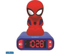 Lexibook-RL800SP Lexibook-Sveglia Digitale Spider-Man Luce Notturna Snooze e Suoni, Orologio per Bambini, Spiderman Luminoso Marvel Superheroes Colore Blu, Batterie Non Incluse
