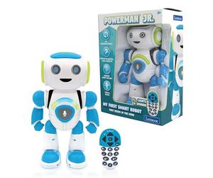 Lexibook ROB20EN Powerman Jr. Smart Interactive Reads in The Mind-Toy pour Enfants Danse, Joue de la Musique, questionnaire Animal, télécommande garçon Robot-Vert/Bleu (Version Anglaise)