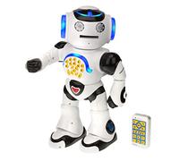LEXIBOOK Powerman, Robot éducatif interactif pour Jouer et Apprendre, Arabe, Jouet pour garçons et Filles, Danse, Joue de la Musique, Quiz éducatifs, raconte des Histoires, Lance des disques, ROB50AR